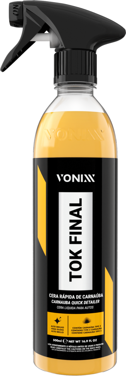 Carnaúba Tok Final 500ml VONIXX cera líquida finalizadora para brilho, manutenção e proteção da pintura automóvel