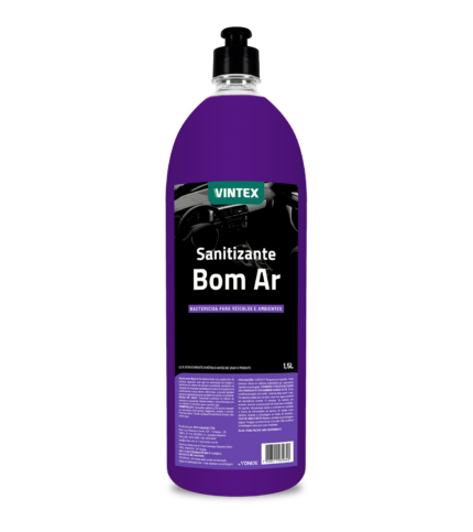 Sanitizante automóvel Vintex Bom Ar 1,5L VONIXX para desinfetar, neutralizar odores e aromatizar interiores de veículos